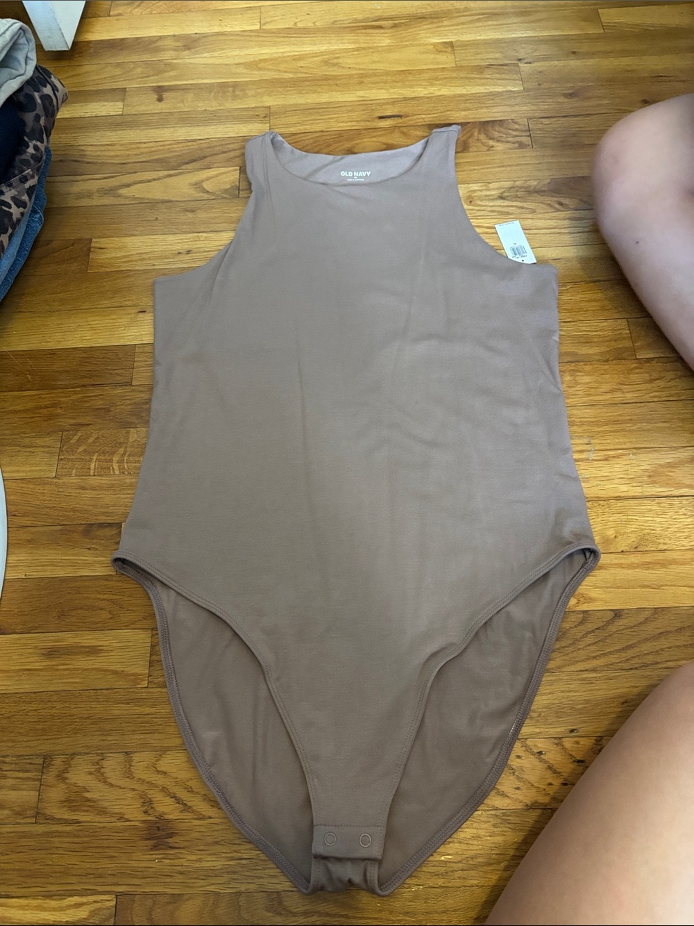 Old Navy Taupe Sleeveless Bodysuit
